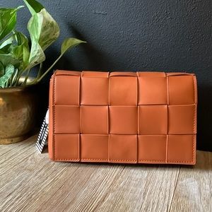 🌺 Alexis Bendel Brown Vegan Leather Cross Body Shoulder Bag